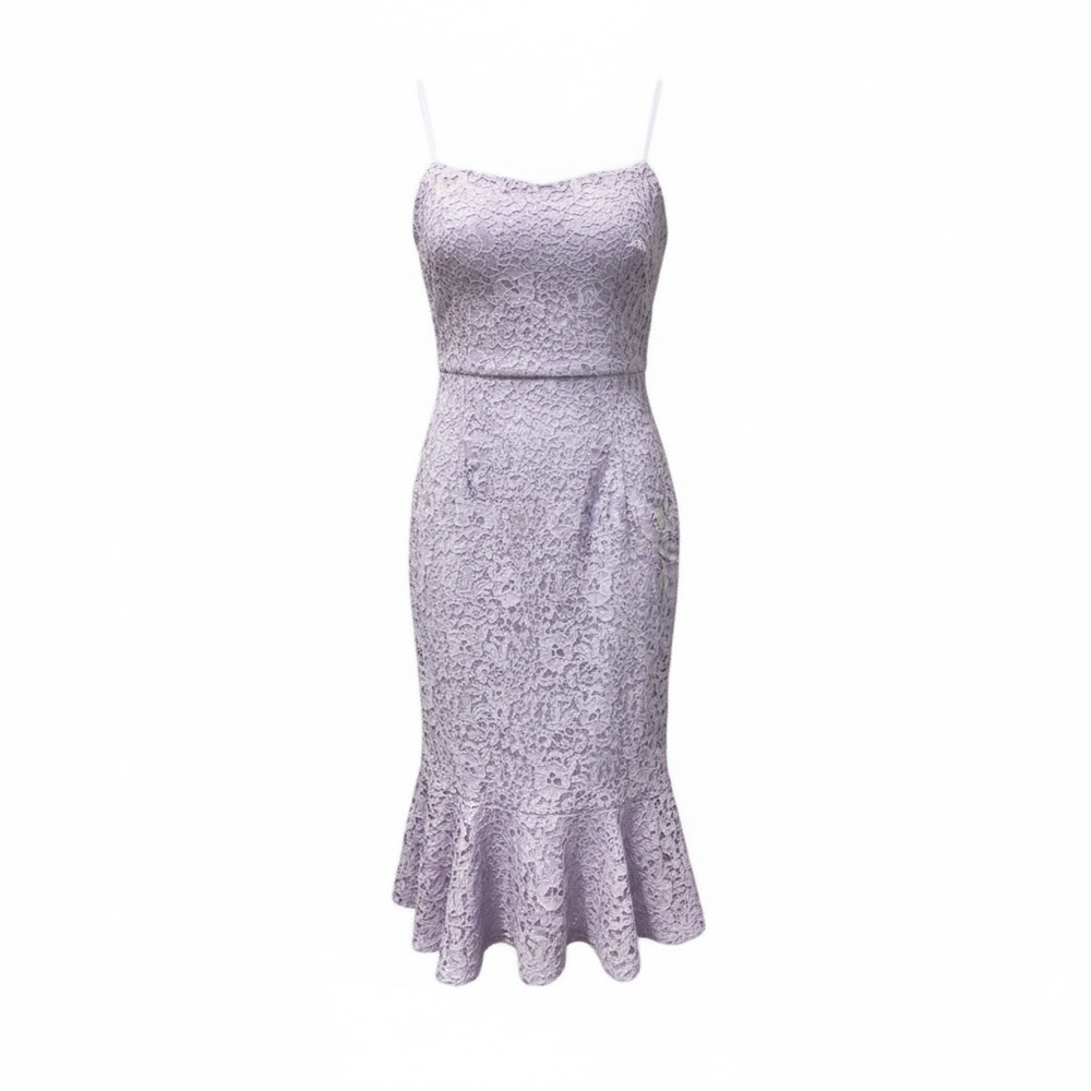ASOS Warehouse Lilac Lace Midi Dress – Size 10